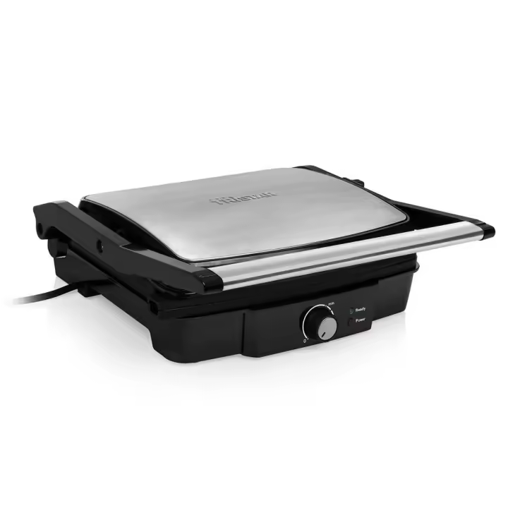 Parrilla de contacto Tristar GR-2853  de 2000W con tapa flotante Disfruta de comidas saludables con la parrilla de contacto, que cuenta con una potencia de 2000W y una superficie de cocción de 29.7 x 23.5 cm. Su diseño versátil permite usarla como - 1