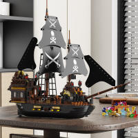Bloques De Construcción Pirata Con Perla Negra Grande Castillo Real Guías De Batalla Juguetes Para Niños Y Niñas Regalos - details 5