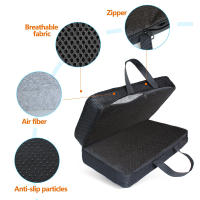 Cojín de asiento portátil para acampar al aire libre, para viajes, de fibra de aire, plegable, para estadio - details 3