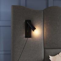 Cama tapizada Twin 180x200 with Luz de Lectura y Carga USB Type-C, somier de almacenamiento with Marco de listones de Madera maciza y metal, Gris, Linen (sin edredón). - details 1