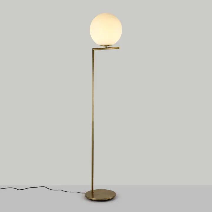 Barcelona LED Lámpara de pie bola cristal "Anni 300" - E27 - Ø 30cm - 1