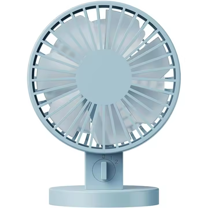 Ventilador de escritorio USB silencioso con alimentación USB, ajuste de 2 velocidades, ventilador de escritorio ajustable para el hogar y viajes, interiores y exteriores - 1