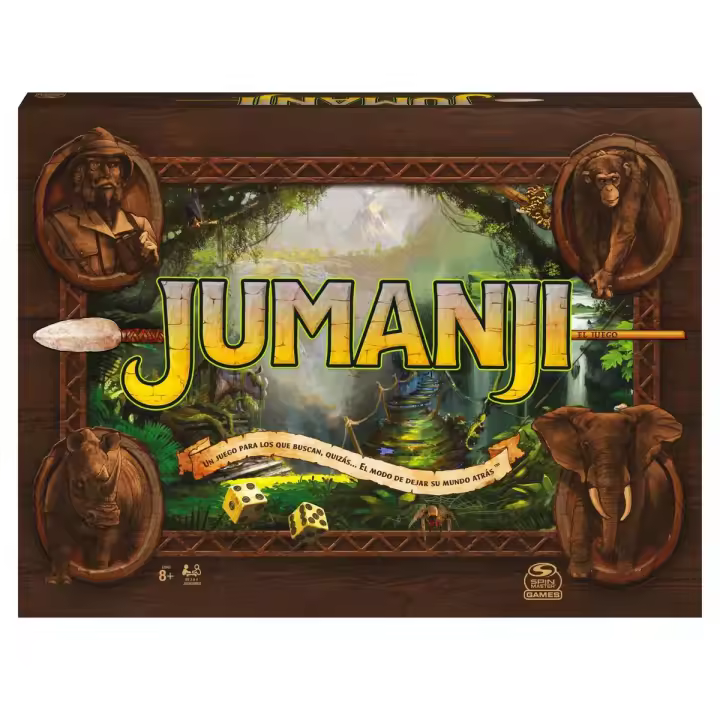 SPIN MASTER - SPIN MASTER GAMES - JUMANJI Juego de Mesa en Español para 2-4 Jugadores, Infantil y Adultos - 6065098 - Regalo Niños 8 años + - Juegos de Mesa Niños 8 Años + - 1