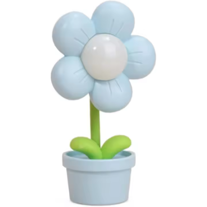 Mini Luz de noche with de Flor shape, lámpara de noche with agradable Environment, decoración Creative de Espaciales, Luces Espaciales, catería de 250 mAh (Azul, Talla única) - 1