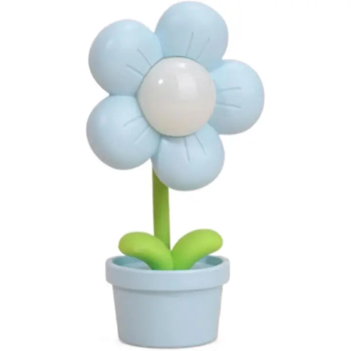 Mini Luz de noche with de Flor shape, lámpara de noche with agradable Environment, decoración Creative de Espaciales, Luces Espaciales, catería de 250 mAh (Azul, Talla única) - 1