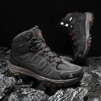 Botas De Senderismo HIKEUP Para Hombre Suela Antideslizante Alta Transpirables Impermeables De Cuero Sintético Y Malla Para Otoño E Invierno - details 20