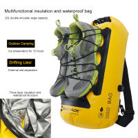 Mochila De Almacenamiento Exterior 20L Impermeable Y Colapsable Para Kayak Y Rafting Separación Seca Y Húmeda Bolsa De Río Unisex Color Amarillo Y Negro - details 6