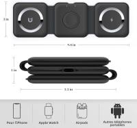 Cargador inalámbrico 3 en 1, Ajustable para iWatch Airpods Pro,iPhone y Samsung - details 1