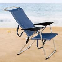 Aktive Beach - Silla de Playa Plegable y Reclinable | Azul Marino | Medidas 47 X 59 X 108cm | Peso Máx. 110 Kg | Material Aluminio - details 4