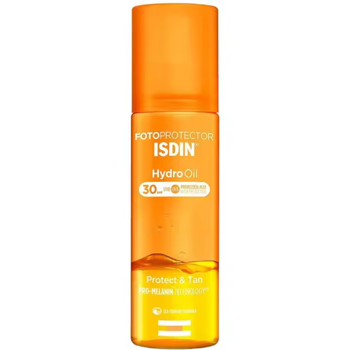 Fotoprotector ISDIN HydroOil SPF 30 - Protector solar corporal bifásico que protege y broncea la piel, 200 ml - 1