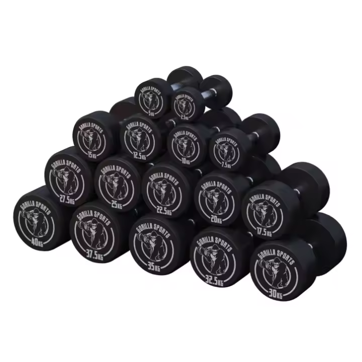 Gorilla Sports Mancuerna fija redonda - 1
