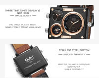 Reloj Deportivo Para Hombre Oulm Estilo Único Diseñador Calidad Superior Cuero Y Tela Reloj De Cuarzo Moda Resistente Al Choque - details 5