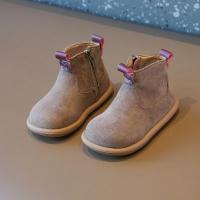 Botas De Niños Y Niñas Para Otoño Invierno Antideslizantes De Cuero Suave Con Plush Abajo Botines Casuales Para Niños - details 11