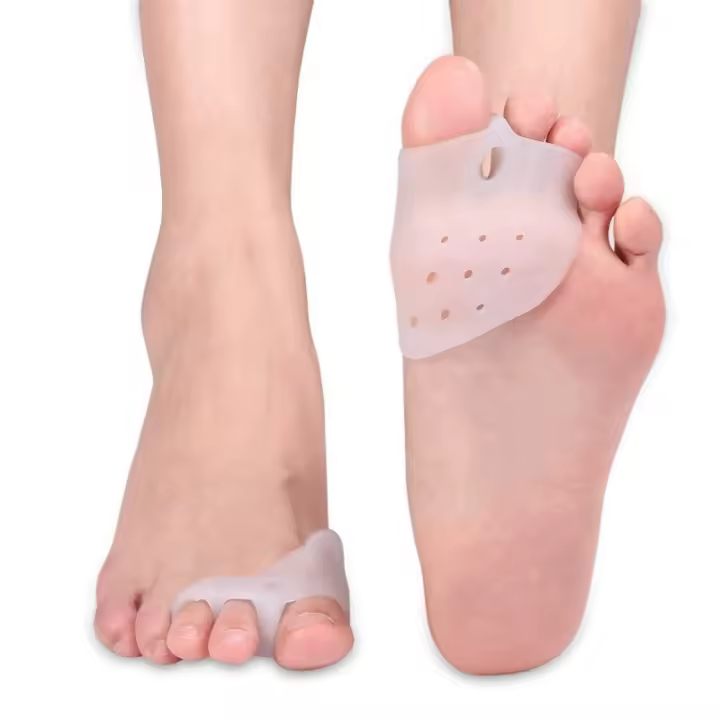 Corrector De Dedos Del Pie Gel De Silicio Protector De Quemar Ortopédico Doble Unidad Tamaño 4*3cm Para Pedicura Y Cuidado Del Pie - 1