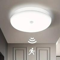 1 Lámpara LED empotrada de techo con sensor de movimiento: detección humana de color blanco para escaleras, armarios, garajes, sótanos - details 6