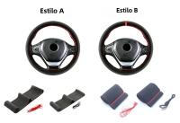 Cubierta De Volante De Cuero DIY Fibras Suaves Universal Con Hilo Y Agujas Accesorios De Interior Para Coche Color Versátil - details 8