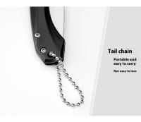 Cuchillo Plegable De Titanio Ligero En Llavero Para Caza Pesca Y Camping Ideal Regalo EDC Para Hombres Con Hoja De Acero Inoxidable - details 8