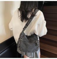 Bolso De Hombro Casual De Denim Lavado Resistente Al Desgaste Con Múltiples Bolsillos Y Gran Capacidad Para Mujer - details 36
