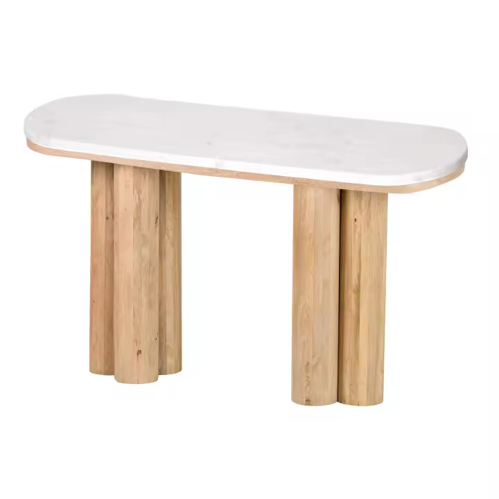 Escritorio Madera Mango Marron Telo 140x60x75 Cm - 1