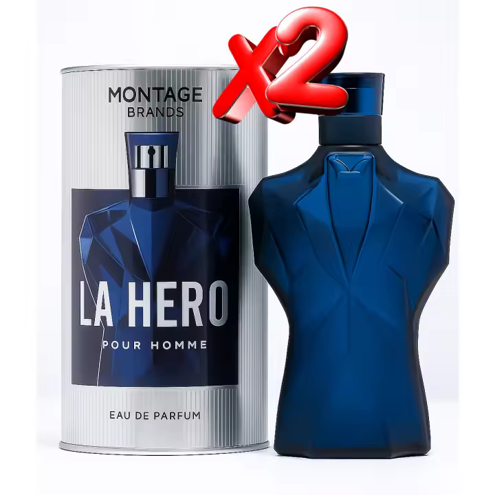 2 UNIDADES LE HERO Eau de Parfum pour homme 100ml Montage Brands Fragancia inspirada en otros perfumes Colonia Perfume Hombre - 1