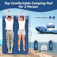 Colchón De Acampar Doble Inflable Con Almohada Y Tela Impermeable Para Senderismo Plegable Matrícula De Viaje Ligera - details 7