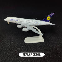 Replica De Avión De Metal a Escala 1:250 Lufthansa A380 Modelo Aviación Miniatura Decoración Para Sala De Arte Juguete Antiestrés Para Niños - details 1