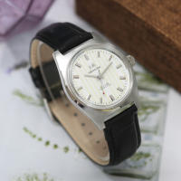 Reloj Mecánico Manual Shanghai 7120 Para Hombres 36mm Vintage Retro Con Correa De Cuero Y Caja De Acero Inoxidable Resistente Al Agua - details 3