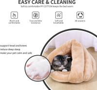 Super Caliente Cama del animal doméstico Gato Casa Fundas Saco de dormir para mascotas y Pequeños Perros xz001 (S: 50*37*29cm, abaricoque) - details 2