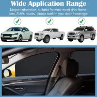 2pcs Cubierta De Visera Solar Magnética Para Coche Protección UV Negro Accesorios De Auto Para Ventanas Frontales Y Traseras Protección De Verano - details 2