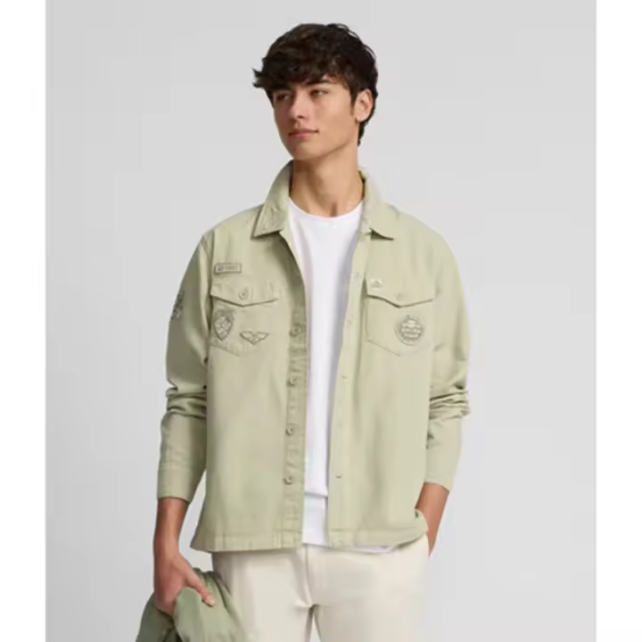 Silbon Sobrecamisa Desgastada Parches Para Hombre - 1