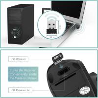 Ratón Vertical Ergonómico Inalámbrico 2.4GHz Óptico Con 3 DPI Ajustables 800/1200/1600 Y 6 Botones Para Laptop PC Computadora Desktop - details 5