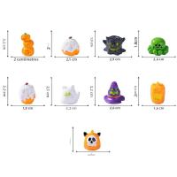 9Pcs Decoraciones De Halloween 3D Calabaza Fantasma Para Jardín De Hadas Muebles Artesanías Para Scrapbook Accesorios Para Casa Y Muñecas - details 7