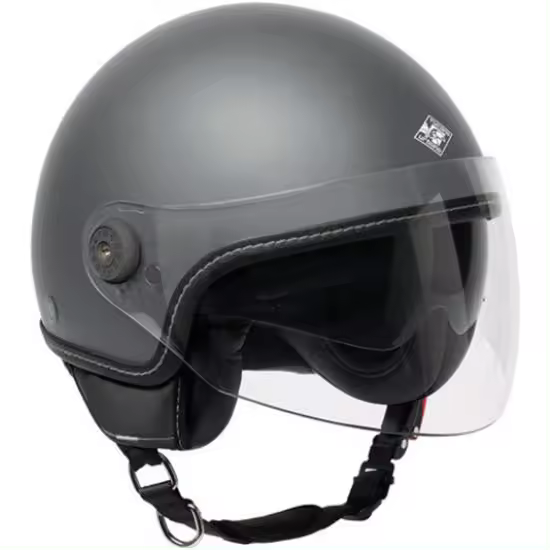 CASCO JET TUCANO EL METTIN ANTRACITA MATE CON GAFAS - 1