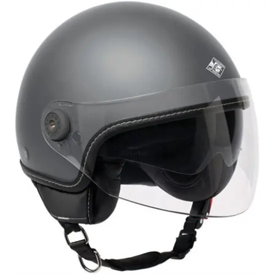 CASCO JET TUCANO EL METTIN ANTRACITA MATE CON GAFAS - 1