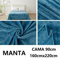 Manta sedalina extra suave,color verde liso,medidas160x220cm para cama de 90cm/105cm, medidas 220x240cm para cama de 135cm/150cm,100% Poliéster,cm,fespu - details 2