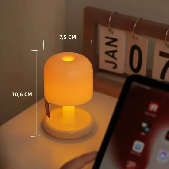 Lámpara De Mesa LED Sunset Nocturna Recargable Mini USB Para Decoración De Habitación Barra Sala De Estar Creación De Ambiente Luz De Modo Minimalista - 1