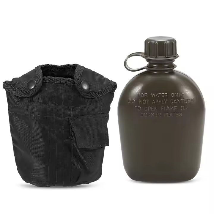 Botella De Agua Para Exteriores Y Camping 1L Botella De Mano Militar Con Tapa Para Buceo Y Supervivencia De Senderismo - 1