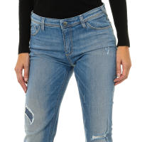 Armani-Pantalones Largos Tejanos Efecto Gastado y Rasgado 3Y5J28-5D0UZ para Mujer