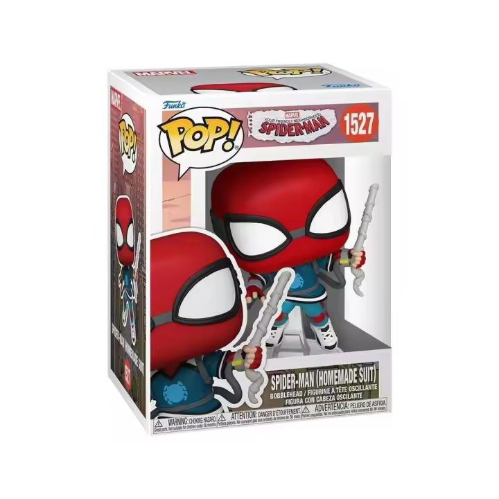 Funko Pop Marvel Tu Amigo y Vecino Spiderman Figura Spiderman Homemade Suit con Cabeza Oscilante - 1