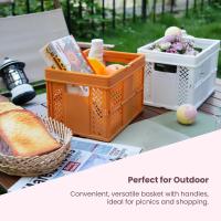 Cesta De Almacenamiento De Estilo Japonés Plegable Y Stackable Para Picnic Al Aire Libre Cesta De Mano Ecológica Para Primavera - details 7