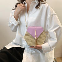 Bolso De Hombro Para Mujer Verano Moda Hecho a Mano De Paja Cruzbody Pequeño Mensajero Viaje Playa Tassel Bolso Monedero - details 10