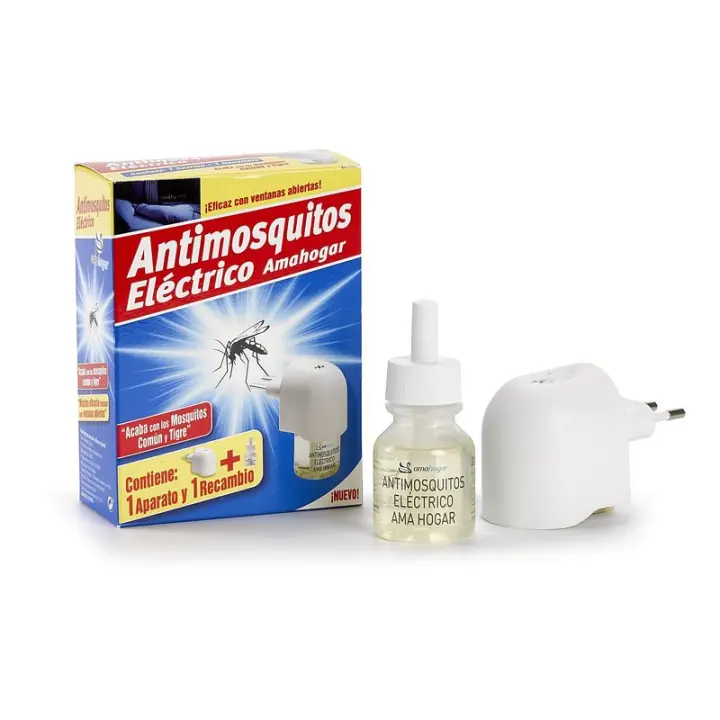 UNUSUAL-Aparato electrico anti moscas y mosquitos Aparato antimosquito con 2 recambios ,Antimosquito liquido portátil para hogar noches de protección para mosquitos común y tigre, Barrera para mantener alejados a los mosquitos - 1