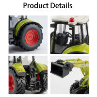 Modelo De Tractor Agrícola De Aleación De Latón 1:32 Para Niños Juguete De Simulación De Rodillo Hydraulico Y Girado Del Neumático Delante Color Verde - details 4