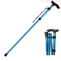 Bastón Multifuncional De Caminar Pólipos Telescopios Plegables Bastón De Ancianos Bastón De Madera Metálica Bastón De Paseo Al Aire Libre - details 5
