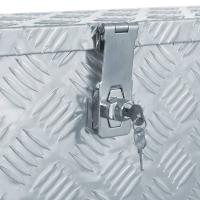 vidaXL Caja de aluminio 80,5x22x22 cm plateada - details 4