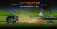 Patinete Electrico KuKirin G3 Pro 1200W*2 Motores Todo Terreno con Neumáticos de 10 Pulgadas, Batería Extraíble de 52V 23.2Ah, Autonomía Máxima de 80 KM, Velocidad Máxima de 65 Km/h, Doble Amortiguador, IP54 a Prueba de Agua, Doble Freno de Aceite - details 12