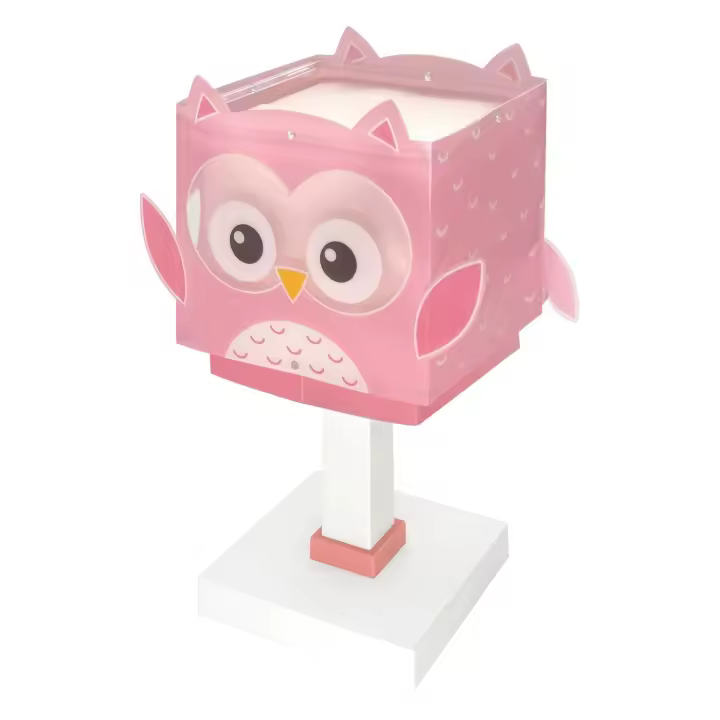 Lámpara de mesa infantil Little Pink Owl Búho Rosa - 1