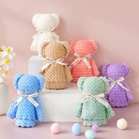 Juego De Toallas Oso Teddy 20 Piezas Set De Regalo Para Bodas Navidad Cumpleaños Con Bolsa Transparente Toallas De Poliéster Absorbentes Para La Mesa - details 1