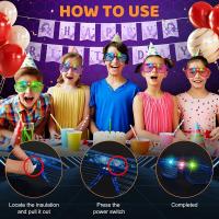 Gafas LED Brillantes En La Oscuridad Lote De 10-50 Piezas 6 Colores Glow Para Fiesta Colores Neón Para Niños Y Adultos Suministros De Fiesta - details 5