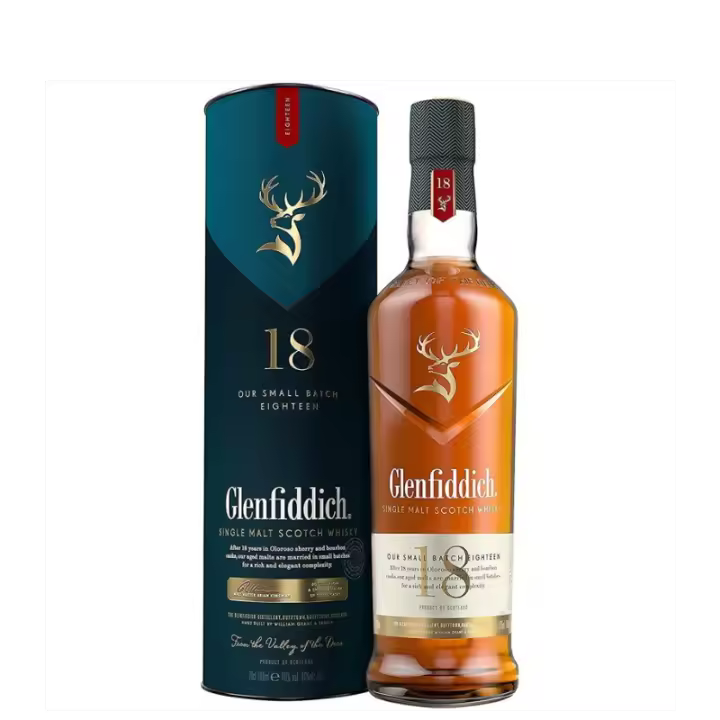 GLENFIDDICH 18 Años Whisky Escocés - Madera Olorosa y Roble Americano - 1